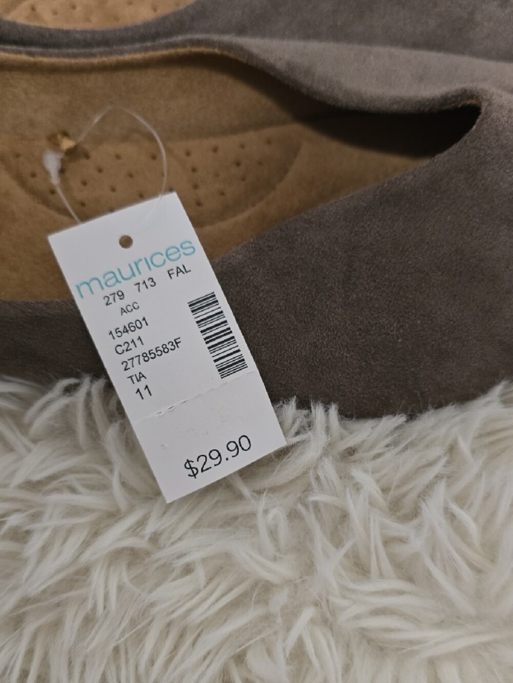 Maurices Taupe Suede Pointed Flats - Picture 2 of 5